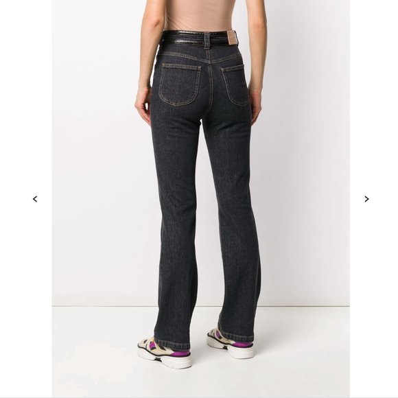 NWT: SEE BY CHLOE | Faux-Leather Trim, High-Rise Denim - Picture 4 of 10